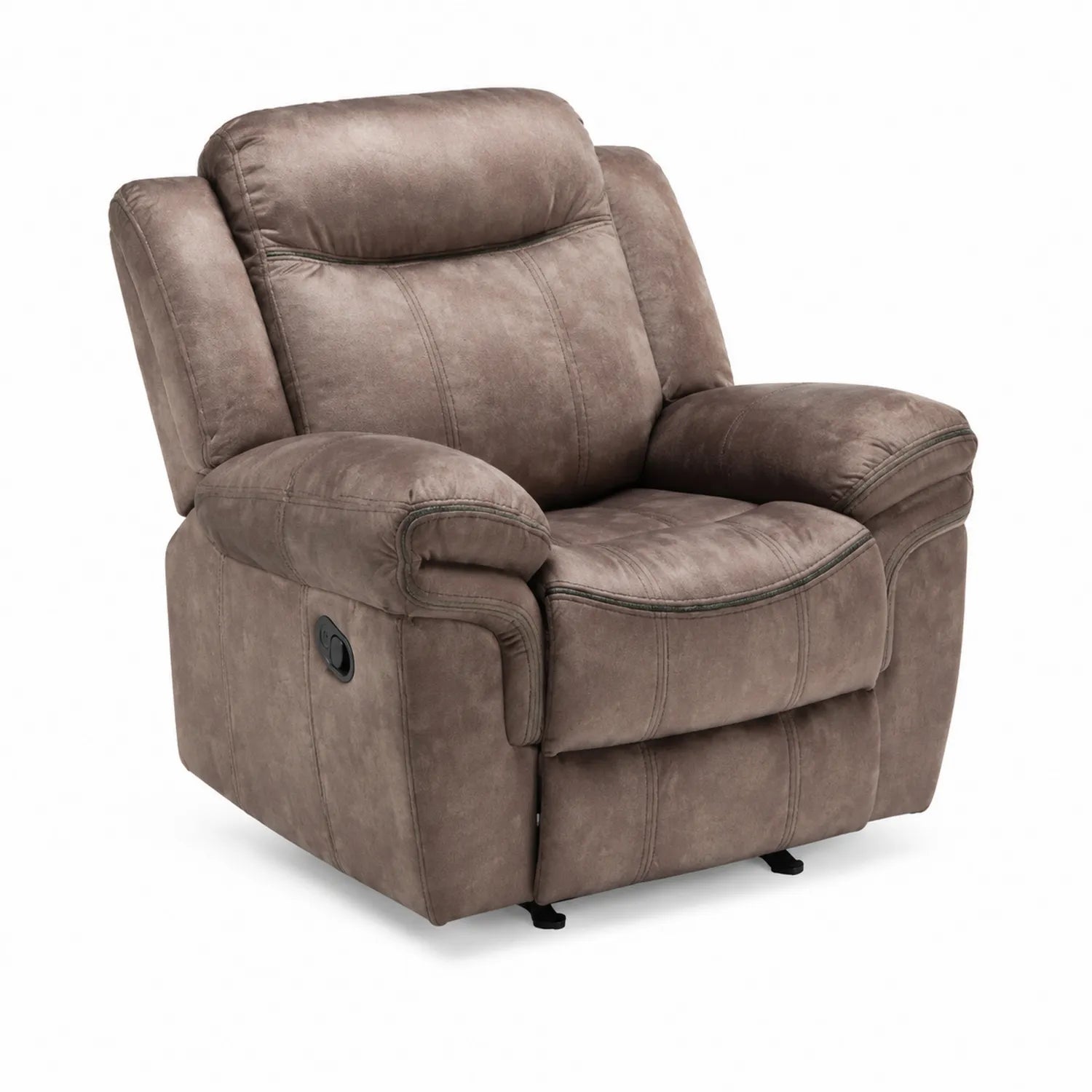 Poltrona reclinabile in tessuto marrone 90x95x100 cm