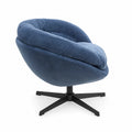 Poltrona girevole in tessuto con base in metallo 80cm