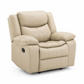 Poltrona reclinabile in similpelle beige