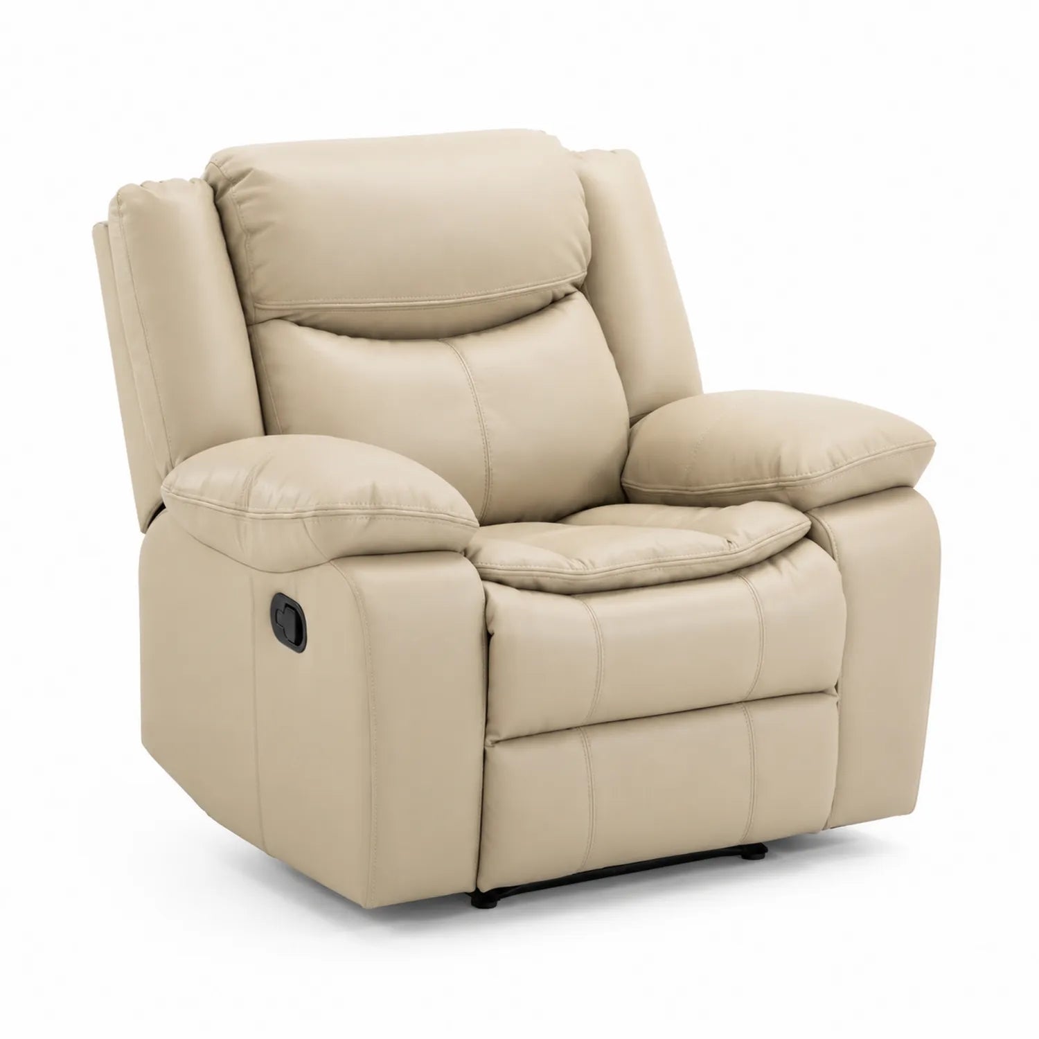 Poltrona reclinabile in similpelle beige