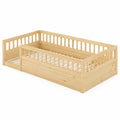 Letto per Bambini in Legno di Pino Naturale 200x90 cm