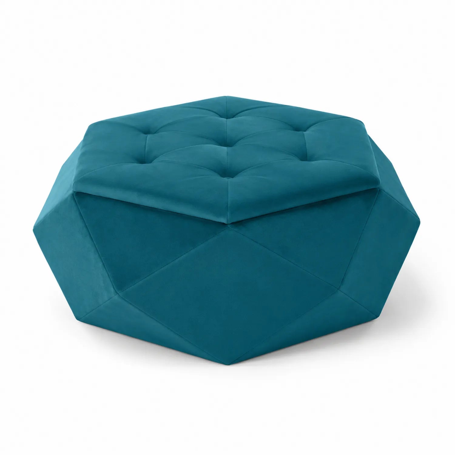 Pouf ottagonale in velluto