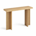 Consolle in Legno di Quercia Naturale 120x30x80 cm