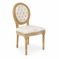 Sedia in legno con seduta imbottita in poliestere beige
