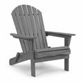 Sedia Adirondack da Esterno in Legno Grigio 75x88x92 cm