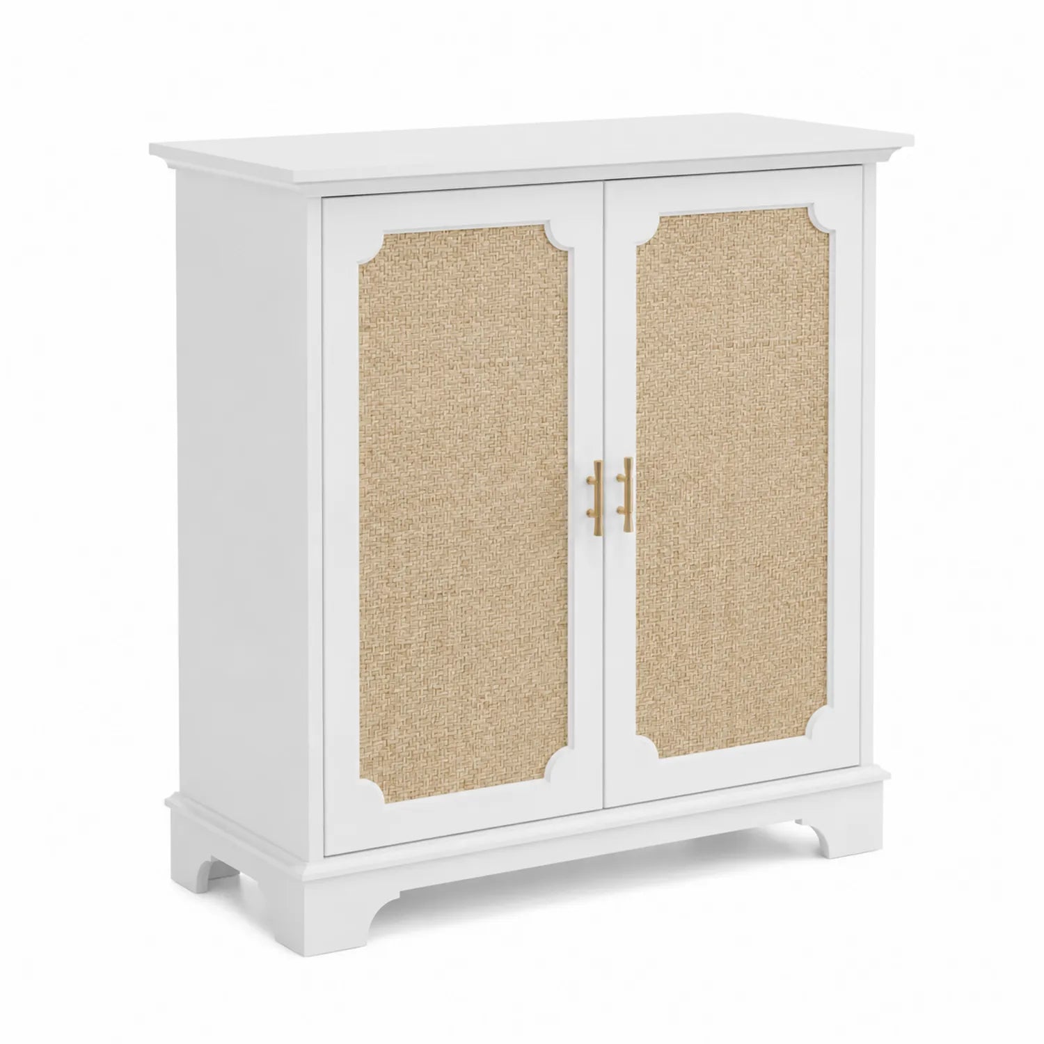 Credenza in Legno e Tessuto 80x40x90 cm