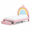Letto Singolo per Bambini Arcobaleno con Cassetto